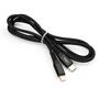 Дата кабель USB Type-C to Lightning 1.0m 3A 22W nylon braided black Vinga (VCPTCL3ANBK) - 1