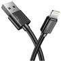 Дата кабель USB 2.0 AM to Lightning 2.0m Nets Black T-Phox (T-L801(2) black) - 1