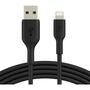 Дата кабель USB 2.0 AM to Lightning 1.0m PVC black Belkin (CAA001BT1MBK) - 1