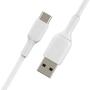 Дата кабель USB 2.0 AM to Type-C 2.0m PVC white Belkin (CAB001BT2MWH) - 2