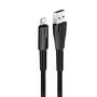 Дата кабель ColorWay USB 2.0 AM to Lightning 1.0m zinc alloy + led black (CW-CBUL035-BK) - 2