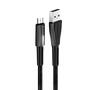 Дата кабель ColorWay USB 2.0 AM to Micro 5P 1.0m zinc alloy + led black (CW-CBUM035-BK) - 3