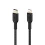 Дата кабель USB 2.0 AM to Lightning 1.0m BRAIDED black Belkin (CAA004BT1MBK) - 2