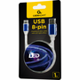 Дата кабель USB 2.0 AM to Lightning 1.0m 2A Cablexpert (CC-USB-8PLED-1M) - 5