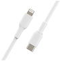 Дата кабель USB Type-C to Lightning 1.0m PVC white Belkin (CAA003BT1MWH) - 3