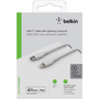 Дата кабель USB Type-C to Lightning 1.0m PVC white Belkin (CAA003BT1MWH) - 4