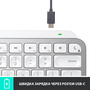 Клавиатура Logitech MX Keys Mini Wireless Illuminated Pale Grey (920-010502) - 6