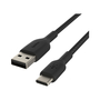 Дата кабель USB 2.0 AM to Type-C 1.0m BRAIDED black Belkin (CAB002BT1MBK) - 2