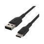 Дата кабель USB 2.0 AM to Type-C 1.0m PVC black Belkin (CAB001BT1MBK) - 2