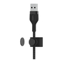 Дата кабель USB 2.0 AM to Lightning 1.0m BRAIDED SILICONE black Belkin (CAA010BT1MBK) - 3