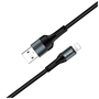 Дата кабель USB 2.0 AM to Lightning 1.0m nylon black ColorWay (CW-CBUL045-BK) - 2