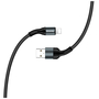 Дата кабель USB 2.0 AM to Lightning 1.0m nylon black ColorWay (CW-CBUL045-BK) - 5