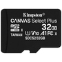 Карта памяти Kingston 32GB micSDHC class 10 Canvas Select Plus 100R A1 (SDCS2/32GB) - 1