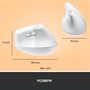Мышка Logitech Lift Vertical Ergonomic Wireless/Bluetooth White (910-006475) - 8