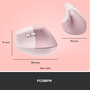 Мышка Logitech Lift Vertical Ergonomic Wireless/Bluetooth Rose (910-006478) - 8