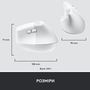 Мышка Logitech Lift Vertical Ergonomic Wireless/Bluetooth for Business Off-white (910-006496) - 8