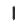 Сетевой удлинитель 2E 5XSchuko з вимикачем, 5м, black (2E-U05ES15M5BK) - 1