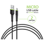 Дата кабель USB 2.0 AM to Micro 5P 2.0m CBFLEXM2 black Intaleo (1283126521430) - 2