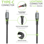 Дата кабель Type-C to Lightning 1.2m CBGPD30WTL1 30W grey Intaleo (1283126518089) - 5