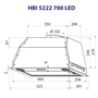 Вытяжка кухонная Minola HBI 5222 BLF 700 LED - 9