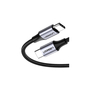 Дата кабель USB-C to USB-C 2.0m US261 18W Round Cable Nickel Plating Aluminum Shell Black Ugreen (50152) - 1