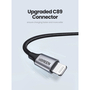 Дата кабель USB 2.0 AM to Lightning 2.0m US199 2.4A Black Ugreen (60158) - 3