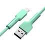 Дата кабель USB 3.1 AM to Lightning 1.0m CALDC 2.4A Silica gel Green Baseus (CALGJ-06) - 1