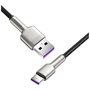 Дата кабель USB 3.1 AM to Type-C 0.25m CAKF 6.0A 66W Cafule Series Metal Data Cable Black Baseus (CAKF000001) - 2