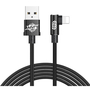 Дата кабель USB 2.0 AM to Lightning 1.0m MVP Elbow Type 2.4A Black Baseus (CALMVP-01) - 1