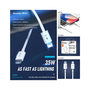 Дата кабель USB-C to Lightning 1.0m PD-B84i 35W Proda (PD-B84i-WHT) - 3