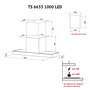 Вытяжка кухонная Perfelli TS 6635 I/BL 1000 LED - 3